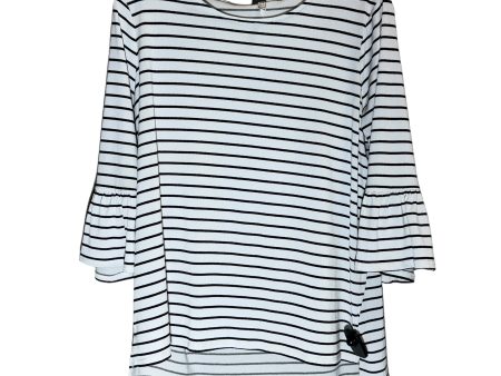 Striped Pattern Top 3 4 Sleeve Elle, Size M Hot on Sale