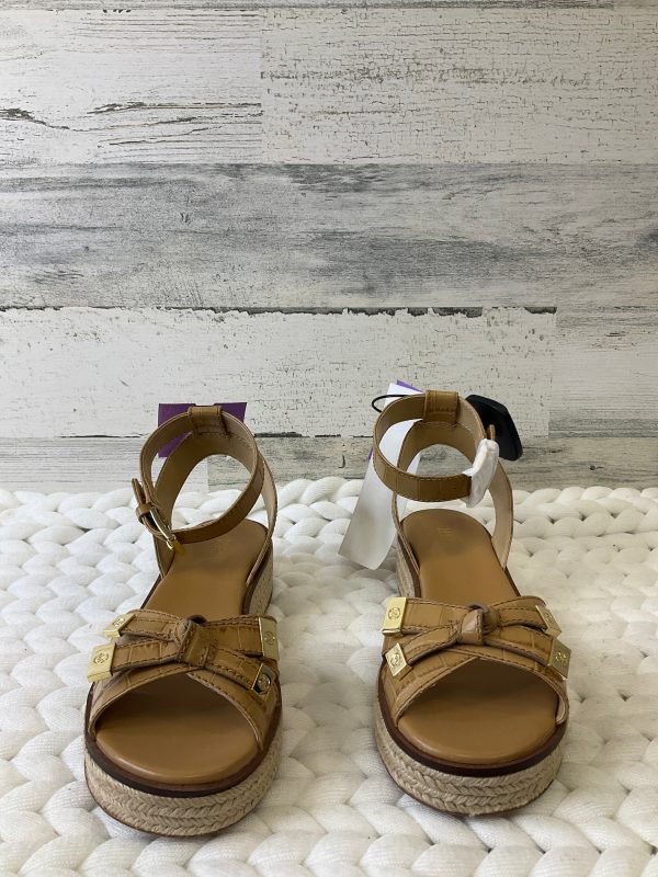 Brown Sandals Heels Platform Michael Kors, Size 6 Online Sale