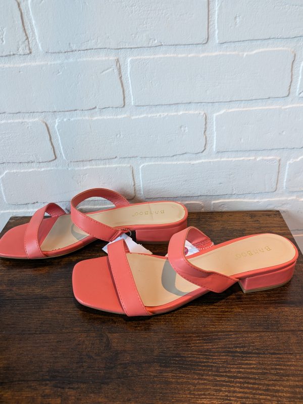 Orange Sandals Flats Bamboo, Size 7.5 Online