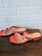 Orange Sandals Flats Bamboo, Size 7.5 Online