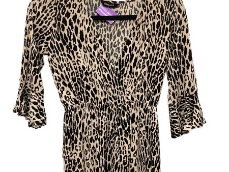 Animal Print Top Short Sleeve Express, Size Xs Discount