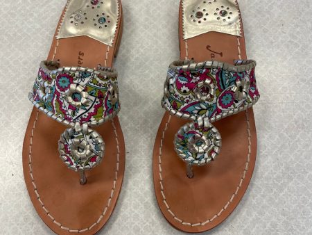 Floral Print Sandals Flats Jack Rogers, Size 7 Hot on Sale