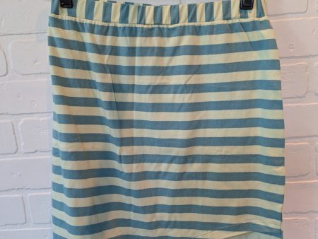 Blue & Cream Skirt Mini & Short Synergy, Size 8 Online Sale