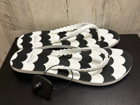 Black & White Sandals Flats Kate Spade, Size 10 Online Sale