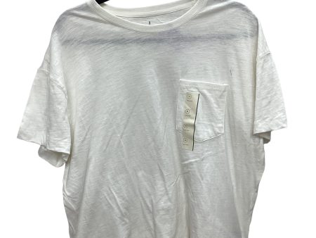 Cream Top Short Sleeve Basic Universal Thread, Size M For Cheap