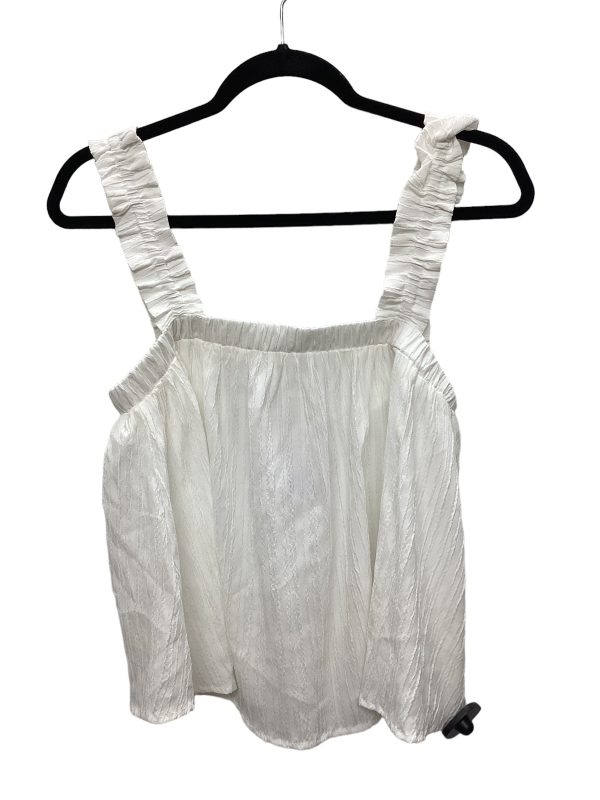 White Top Sleeveless Glam, Size L Supply