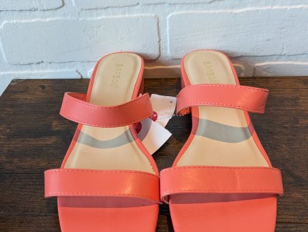 Orange Sandals Flats Bamboo, Size 7.5 Online