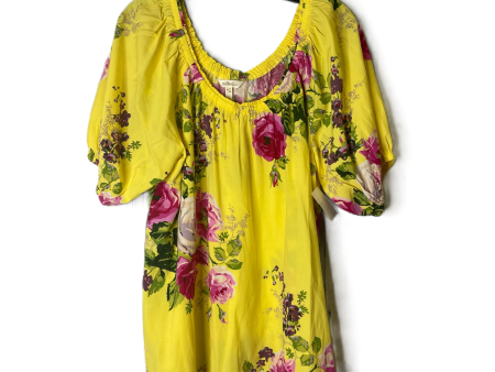 Yellow Top Short Sleeve By Matilda Jane, Size: L Online now