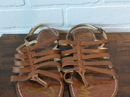 Brown Sandals Flats Sam Edelman, Size 9 Online now