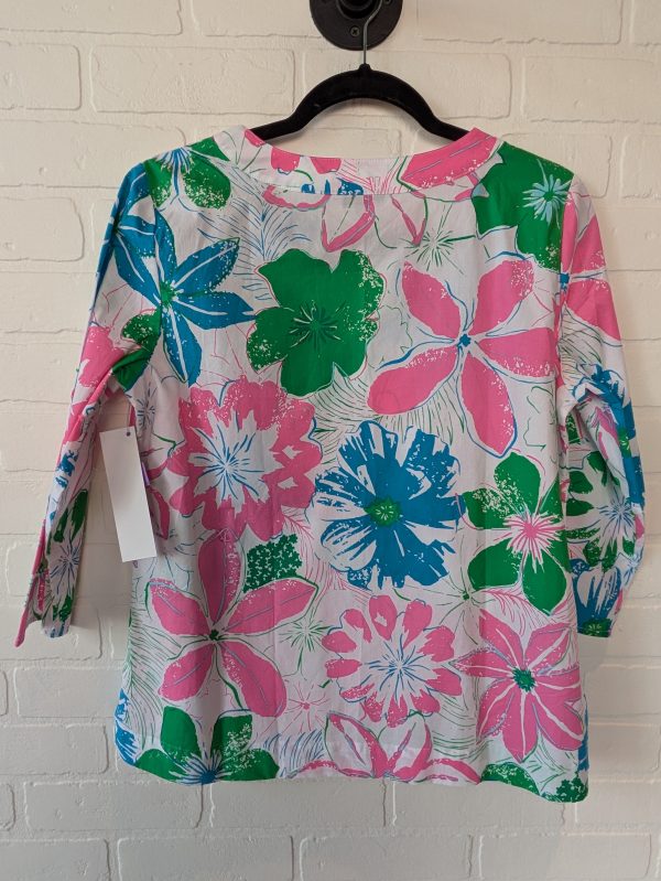 Blue & Green Top 3 4 Sleeve Talbots, Size M Online now