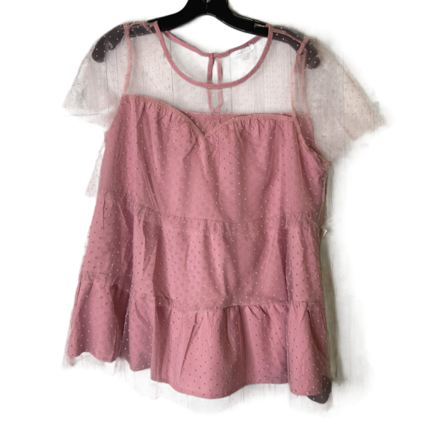 Pink Top Short Sleeve By White Birch, Size: L Fashion