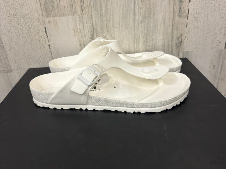 White Sandals Flats Birkenstock, Size 11 Fashion