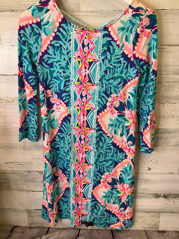 Blue & Pink Dress Casual Short Lilly Pulitzer, Size Xs Supply