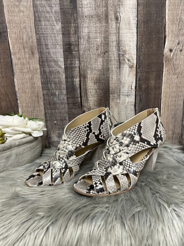 Snakeskin Print Sandals Heels Block Vince Camuto, Size 9 Cheap