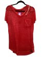 Red Top Short Sleeve Clothes Mentor, Size L Online Sale