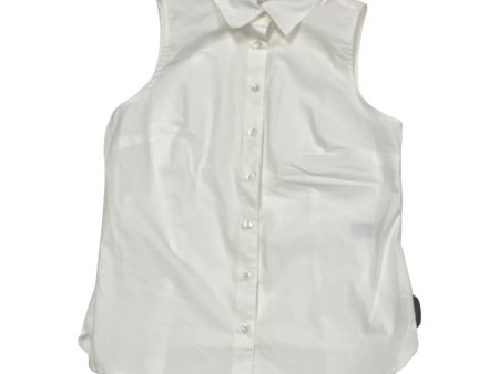 White Blouse Sleeveless Banana Republic, Size 10 Fashion