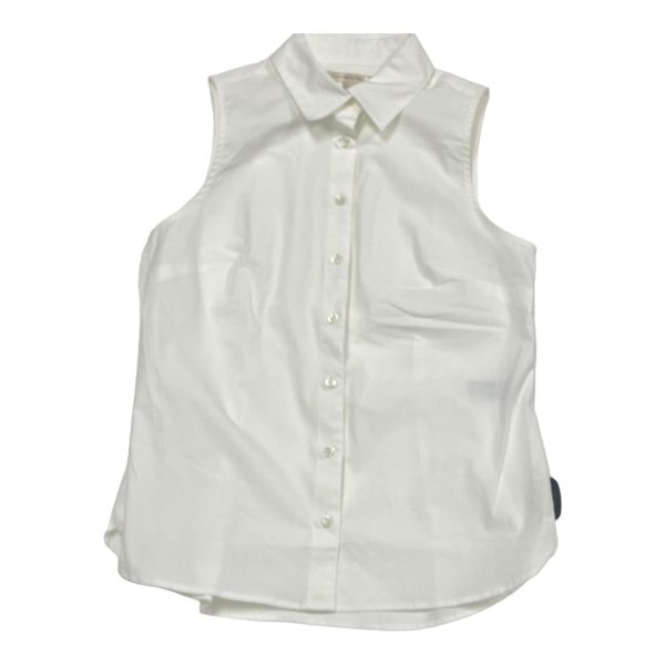 White Blouse Sleeveless Banana Republic, Size 10 Fashion