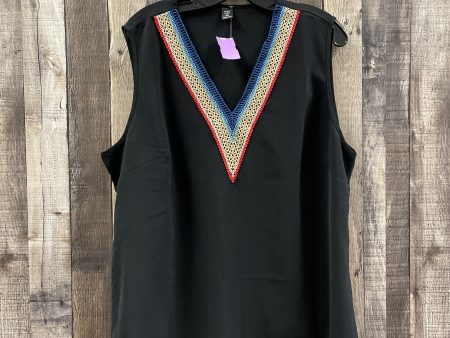 Black Top Sleeveless Shein, Size 3x Hot on Sale