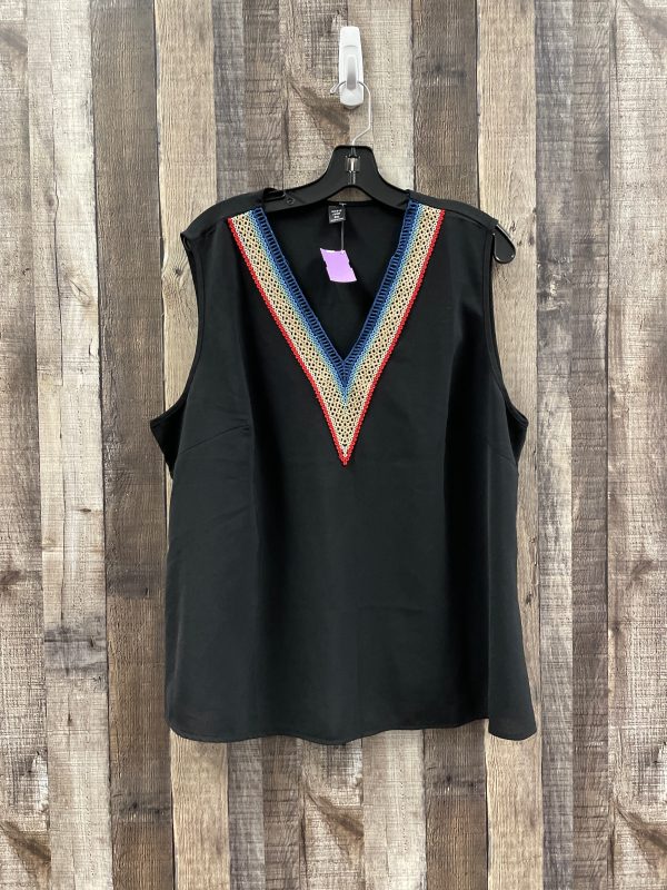 Black Top Sleeveless Shein, Size 3x Hot on Sale