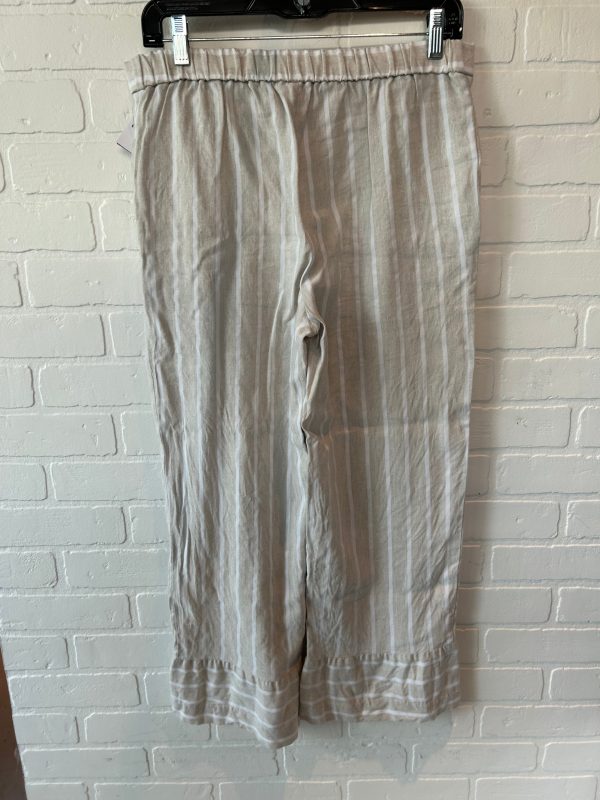 Tan & White Pants Linen Loft, Size 4 Supply