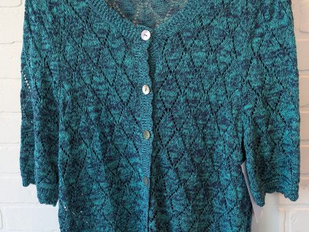 Blue & Green Sweater Cardigan Soft Surroundings, Size Xl Supply