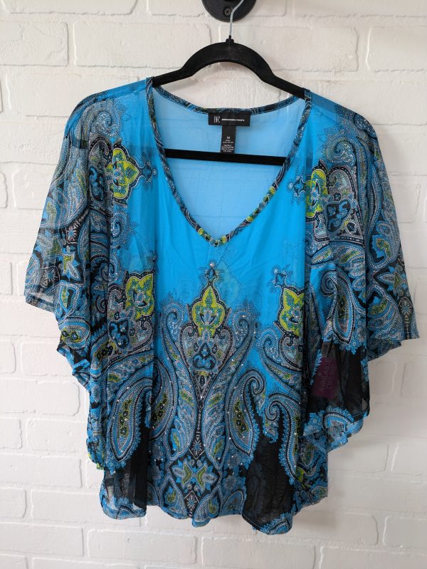 Black & Blue Blouse Short Sleeve Inc, Size M Sale