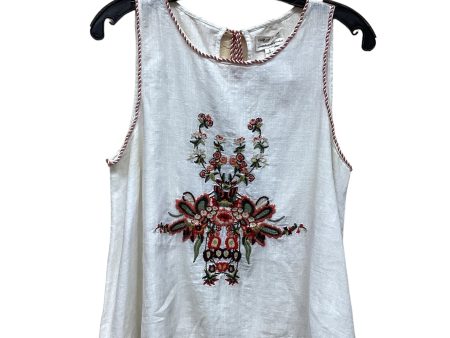 Red & White Top Sleeveless Max Studio, Size S Online