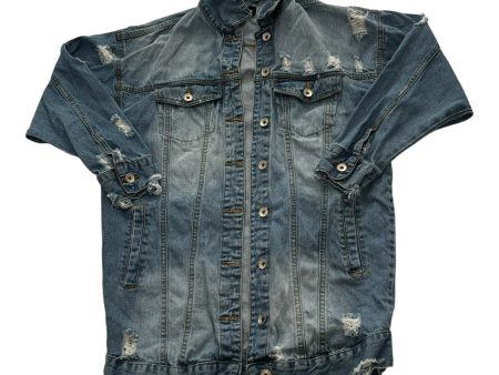 Blue Denim Jacket Denim New Look, Size S on Sale