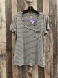 Striped Pattern Top Short Sleeve So, Size S For Cheap