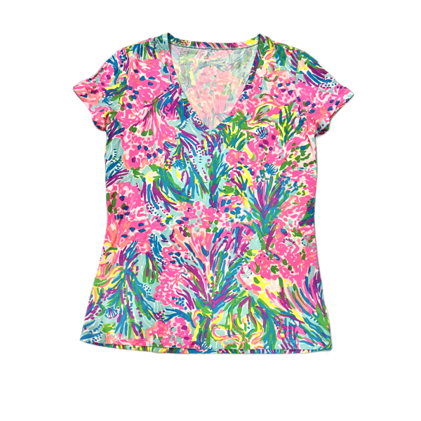 Blue & Pink Top Short Sleeve Designer By Lilly Pulitzer, Size: S Discount