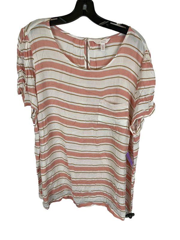 Striped Pattern Top Short Sleeve Lc Lauren Conrad, Size 2x For Sale