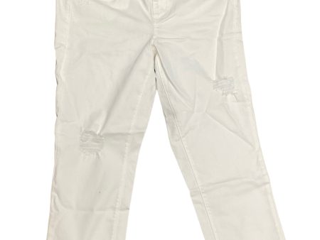 White Jeans Cropped Loft, Size 8 For Sale