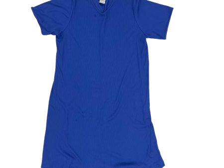 BLUE    CLOTHES MENTOR DRESS CASUAL MIDI, Size 2X Online Hot Sale