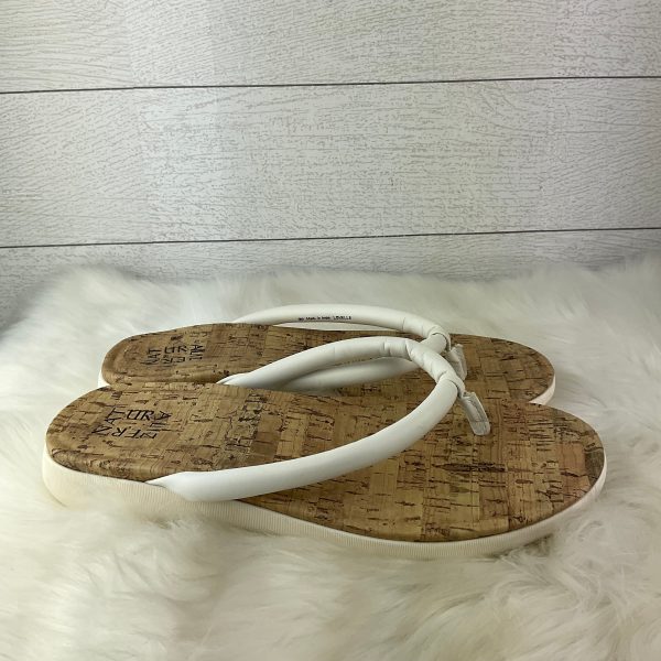 White Sandals Flats Naturalizer, Size 9 on Sale