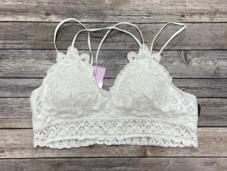 White Bralette Pink Lily, Size 2x Fashion