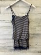 Blue & Tan Top Sleeveless Mine, Size S on Sale