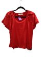 Red Top Short Sleeve Rafaella, Size Xl Discount