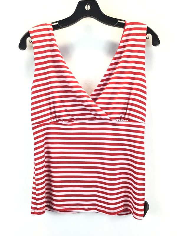 Striped Pattern Top Sleeveless Tailor By B Moss, Size M Hot on Sale