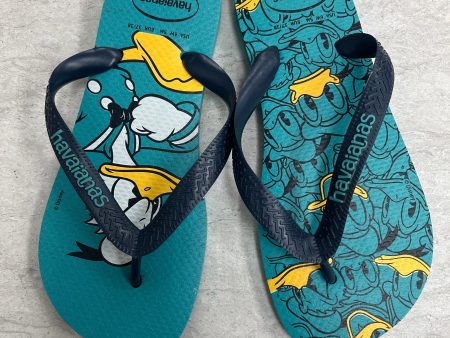 Teal Sandals Flip Flops Havaianas, Size 6 on Sale