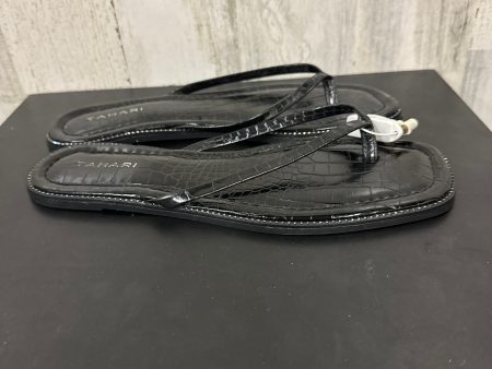 Black Sandals Flats Tahari By Arthur Levine, Size 8.5 Online Sale