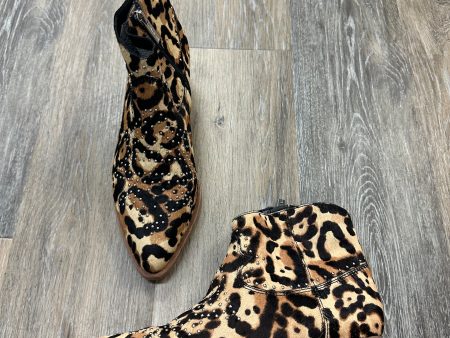 Animal Print Boots Ankle Heels Gianni Bini, Size 9.5 For Cheap