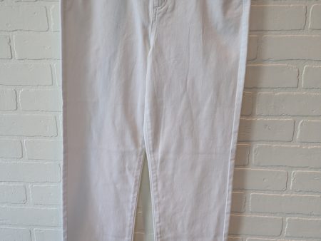 White Denim Jeans Straight Style And Company, Size 6 Discount