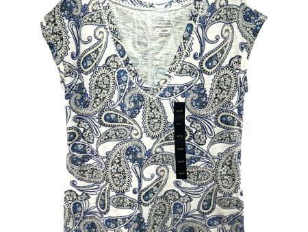 Blue & White Top Short Sleeve Banana Republic, Size Xs Hot on Sale