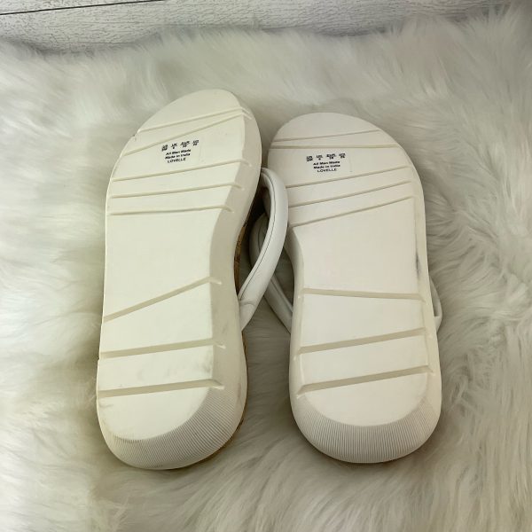 White Sandals Flats Naturalizer, Size 9 on Sale