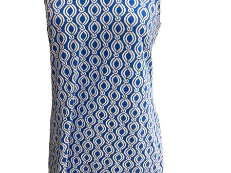 Blue & White Dress Casual Short Ann Taylor, Size Xs For Sale