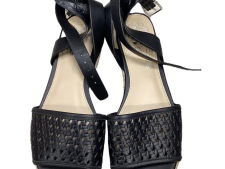 Black Sandals Heels Platform Vince Camuto, Size 6.5 Sale