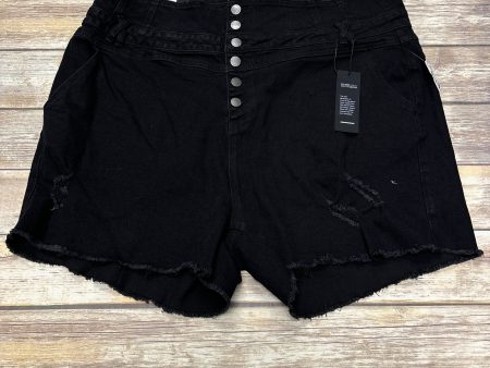 Black Denim Shorts Cme, Size 24 on Sale