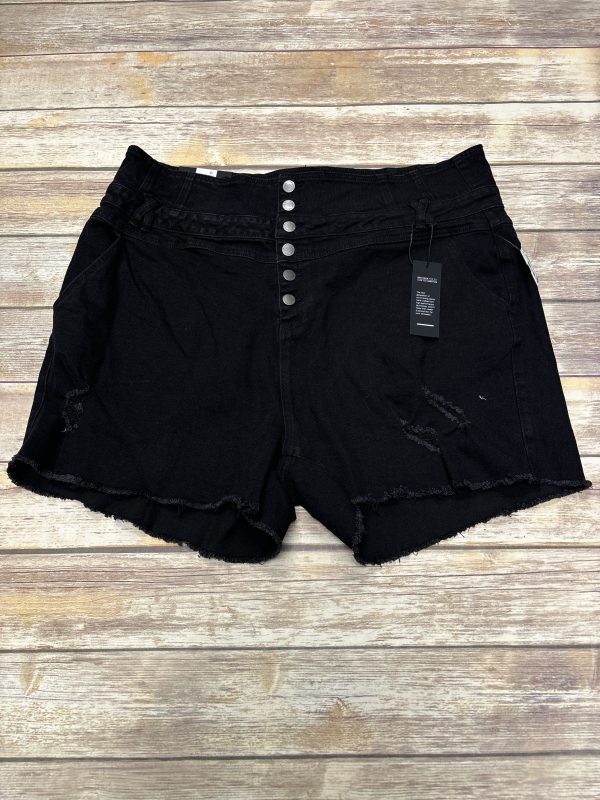 Black Denim Shorts Cme, Size 24 on Sale