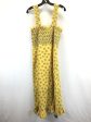 Black & Yellow Dress Casual Maxi Clothes Mentor, Size L Discount