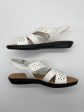 White Sandals Flats Easy Street, Size 10 Hot on Sale